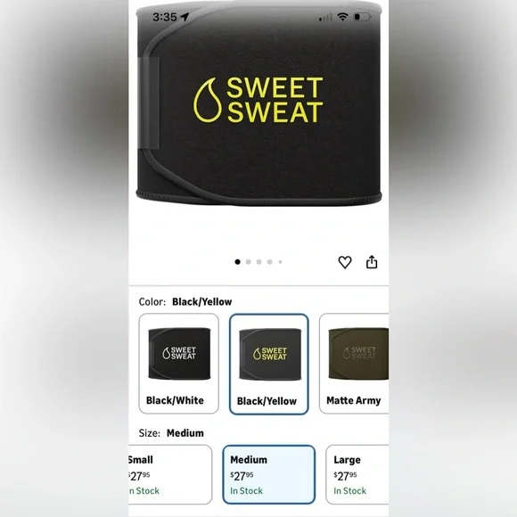 Sweet Sweat Waist Trimmer in Black/Orange Theory Heart Monitor/two tape/body NEW - Picture 11 of 16